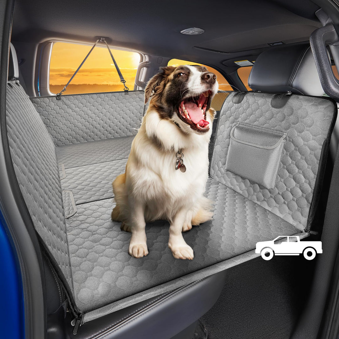 XL LKW-Rücksitzverlängerung für Hunde, grosse harte Unterseite, Hundeautositzbezug für Rücksitz, rob