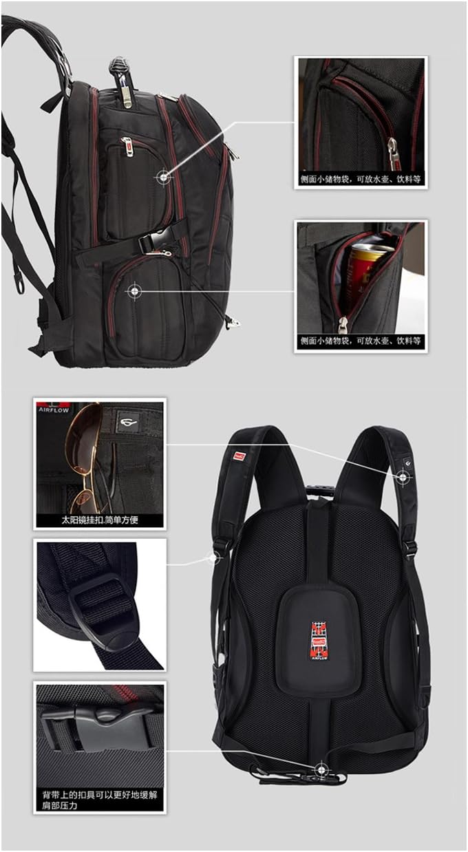 FreeBiz 18.4 Inches Laptop Backpack Fits up to 18 Inch Gaming Laptops for Dell, Asus, Msi,Hp (Black)