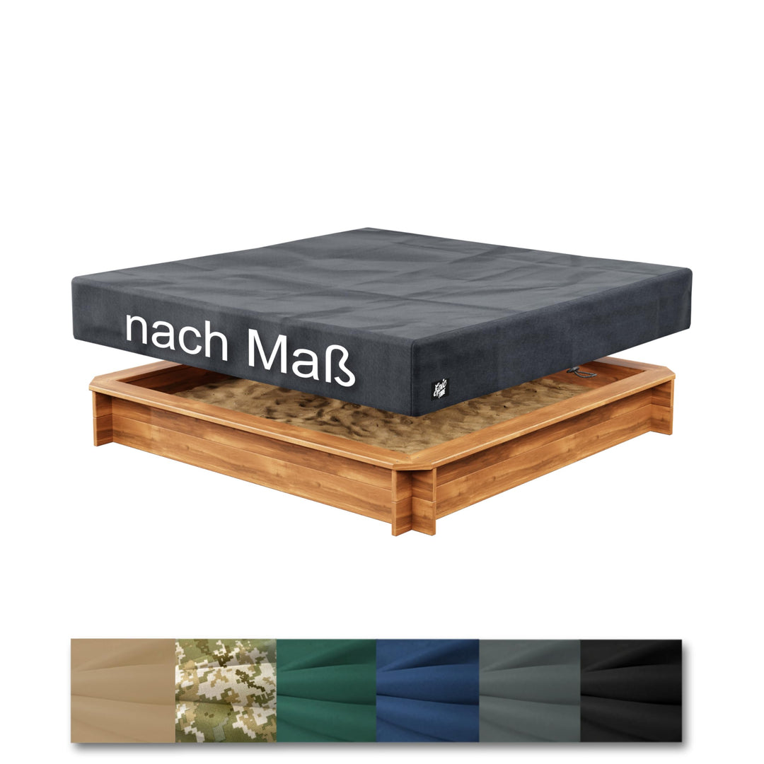 Sandkasten Abdeckung nach Mass (als Schutzhülle, Abdeckplane für Spielkiste, Sandbox, Sandspielplatz