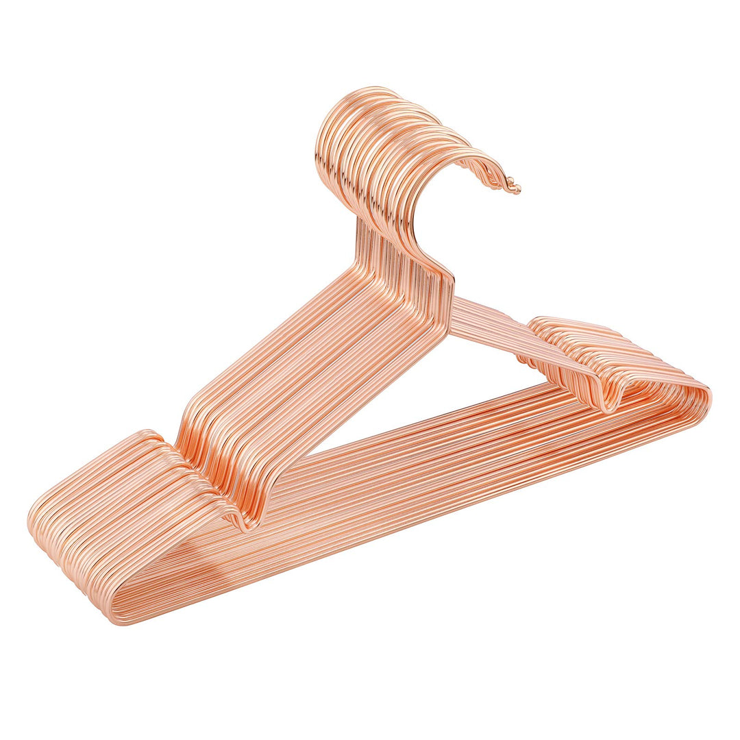 SONGMICS Kleiderbügel Kinder/Baby Roségold Metall, 35 cm, stabile Bügel aus Metalldraht, für Babykle