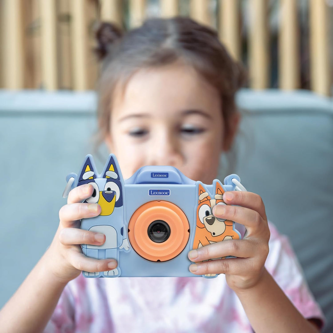Lexibook Bluey, 4-in-1 Kinderkamera mit Schutz, Foto-, Video-, MP3- und Spiel-Funktionen, 15 Rahmen