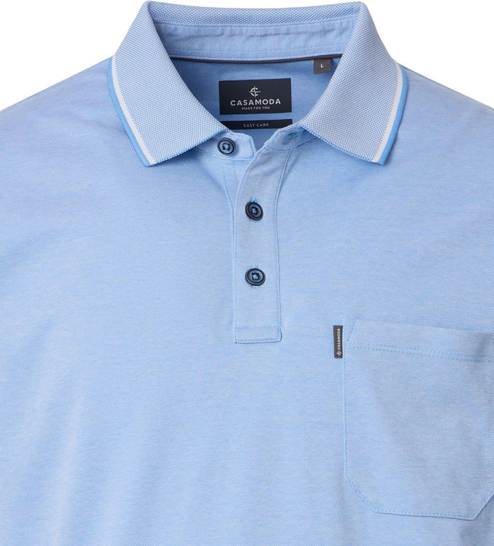 CASAMODA Polo-Shirt Uni S Blau (102), S Blau (102)