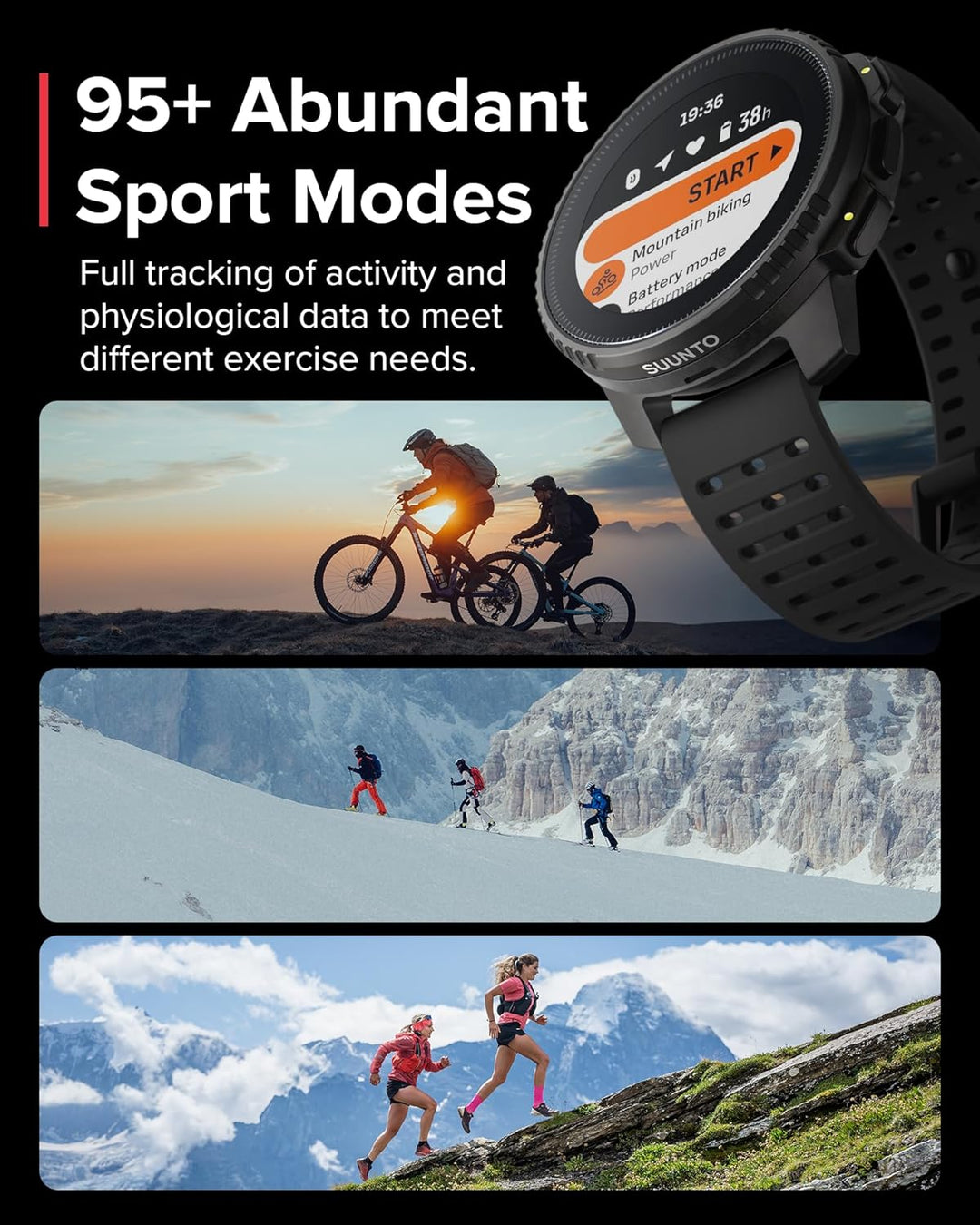 SUUNTO Vertical Abenteuer Uhr - GPS Smartwatch, Zweifrequenz GPS Navigation, Kostenlose Offline-Kart