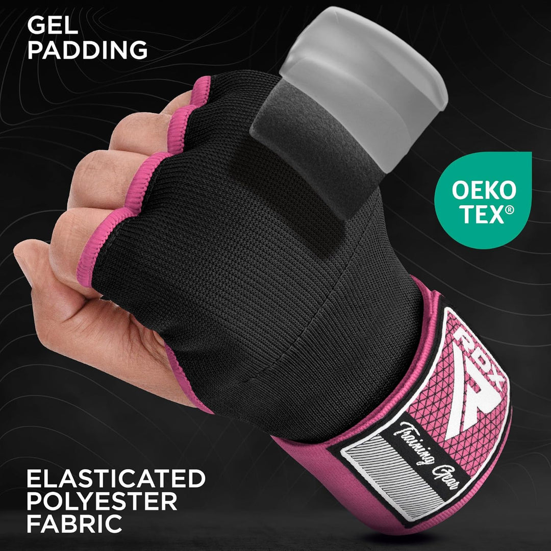 RDX Gel Innenhandschuhe Boxen MMA Muay Thai Training, Elastisch Boxbandagen 100cm Lang Handgelenkban