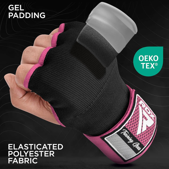 RDX Gel Innenhandschuhe Boxen MMA Muay Thai Training, Elastisch Boxbandagen 100cm Lang Handgelenkban
