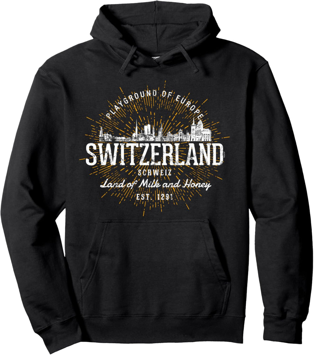 Vintage Style Retro Schweiz Pullover Hoodie