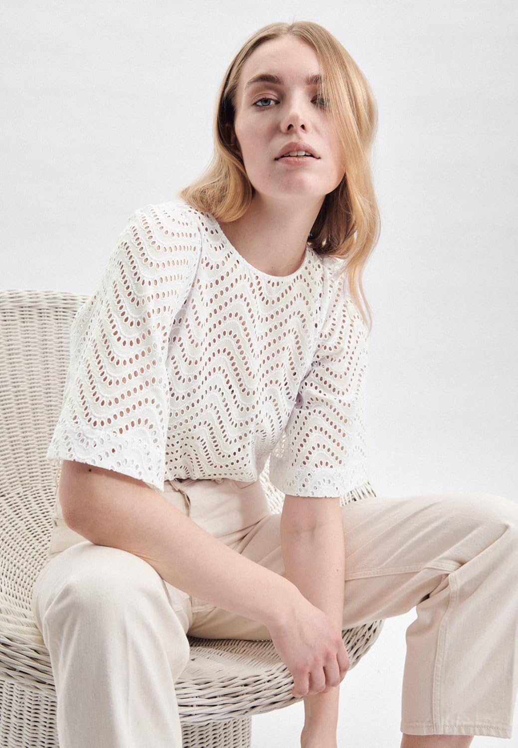 Seidensticker Damen Bluse 34 Egret, 34 Egret