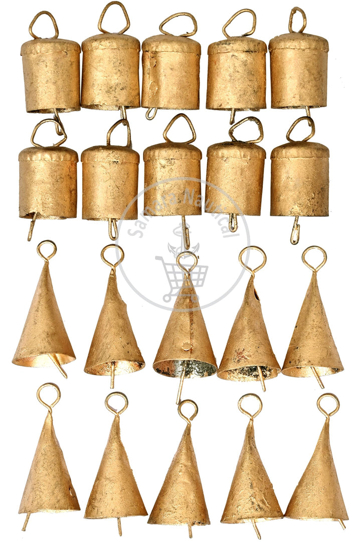 Vintage Rustikale Kuhglocken, Gold, Weihnachtsbaumschmuck, 20 Stück Hexe &amp; Kuhglocken Rustikales Glo