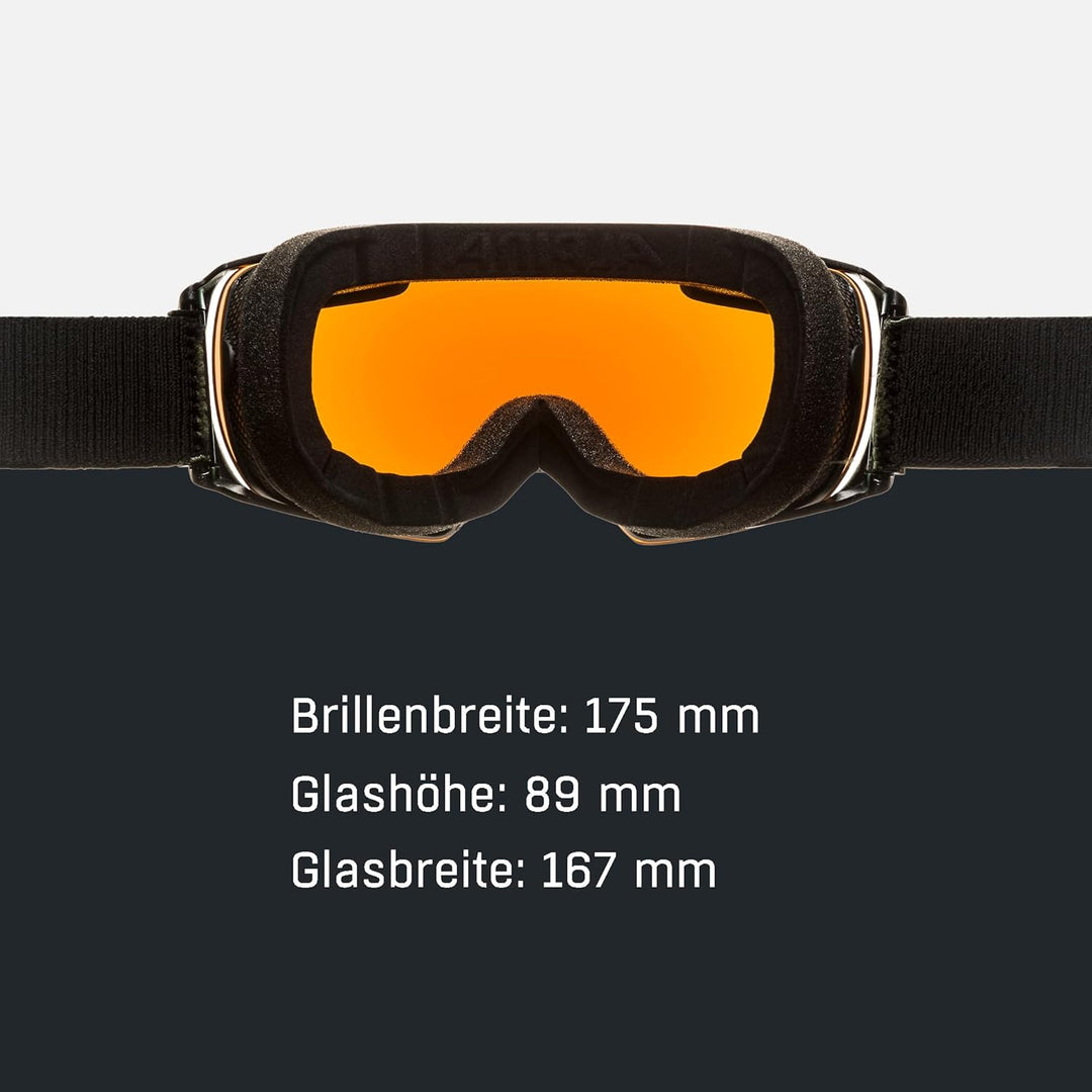 ALPINA GRANBY Q-LITE - verspiegelte, kontrastverstärkende Skibrille mit 100% UV-Schutz für Erwachsen