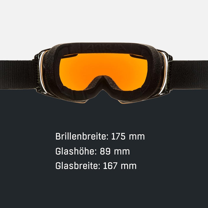 ALPINA GRANBY Q-LITE - verspiegelte, kontrastverstärkende Skibrille mit 100% UV-Schutz für Erwachsen