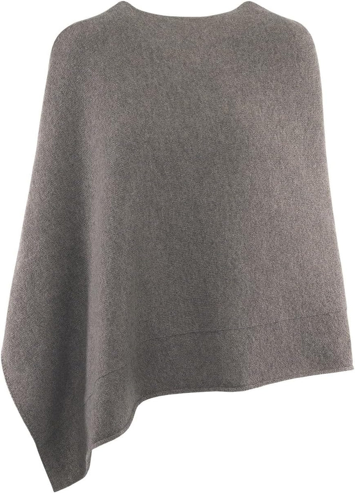 GIESSWEIN Merino Lambswool Poncho - Damen Feinstrick Überwurf aus Merinowolle, Wool Cape, Frauen Str