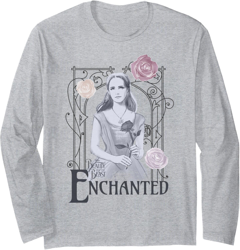 Disney Beauty And The Beast Belle Enchanted Floral Portrait Langarmshirt