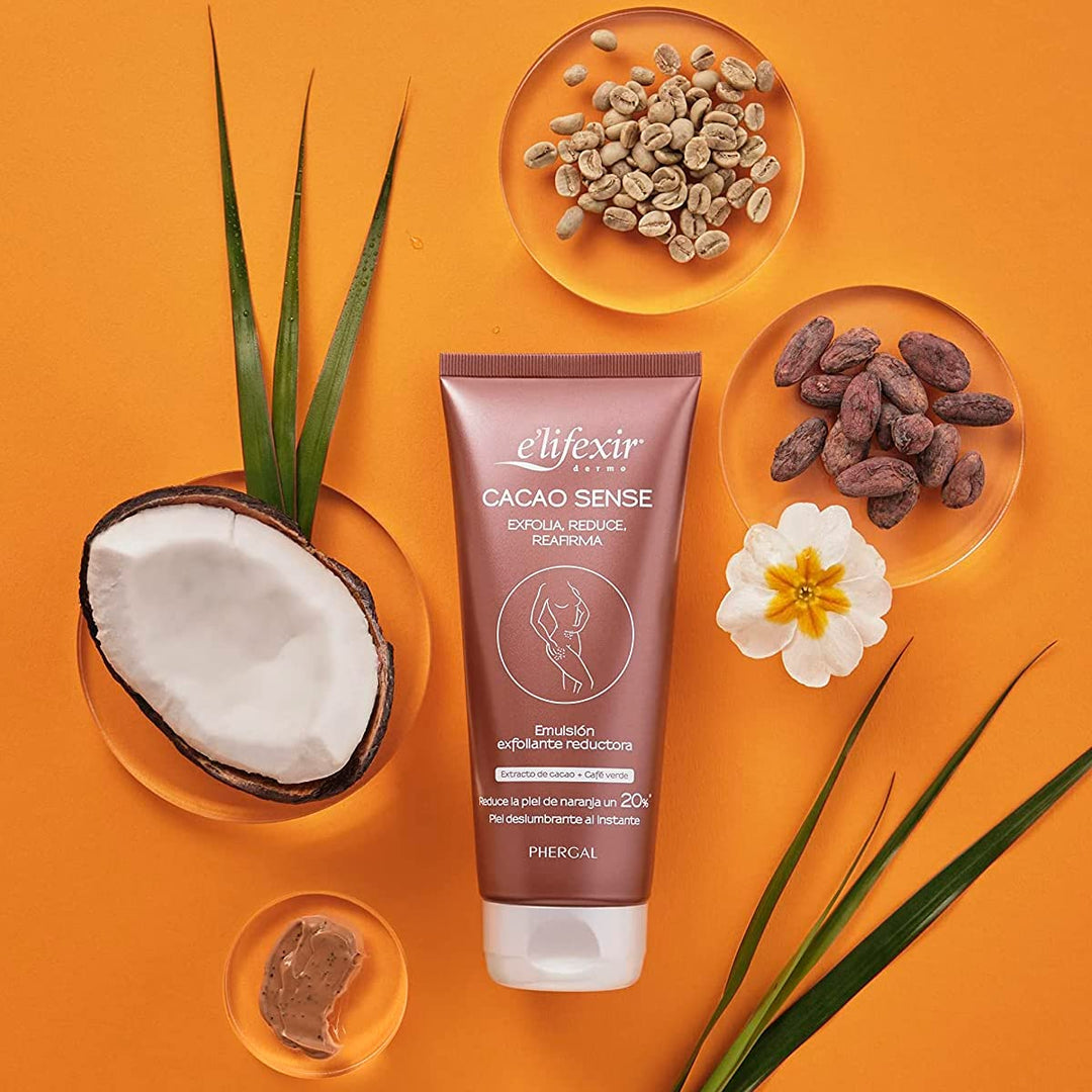 Elifexir Cacao Sense - Körperpeeling. Körperpeeling, Reduzierend, Straffend, Verbessert die Leuchtkr