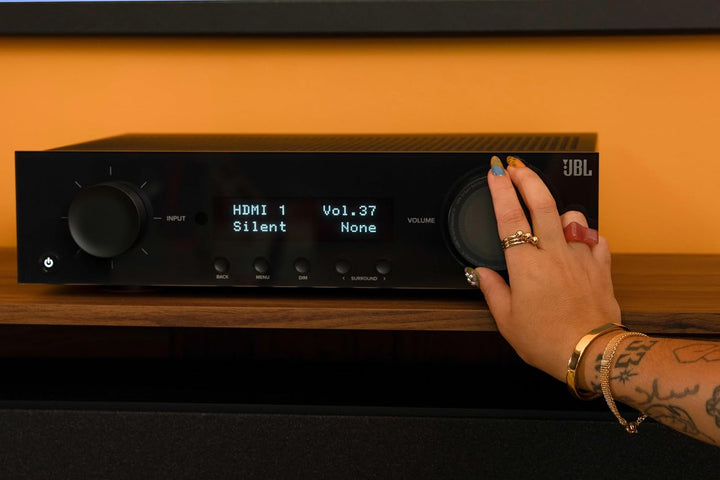 JBL AV-Receiver MA510 5.1 Kanäle Klasse D 8K Bluetooth, 100 W, HDMI, Dolby und DTS-Dekodierung, Schw