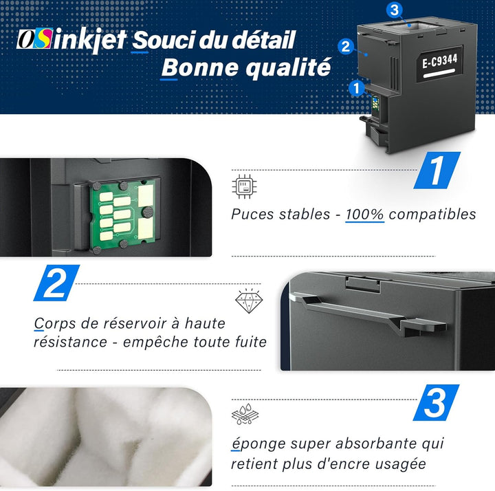 Wartungsbox C9344 kompatibel mit Epson WF-2820 XP-2100 XP-3100 XP-3105 XP-4100 XP-4105 XP-3150 XP-31