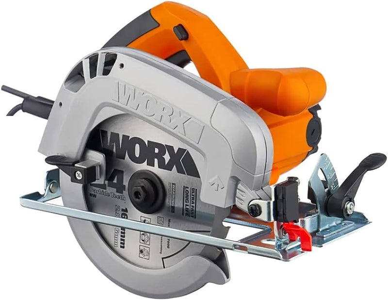 WORX WX425 Handkreissäge 1200W - zum Sägen von Holz, Aluminium & Stahl - präzise Gehrungsschnitte –