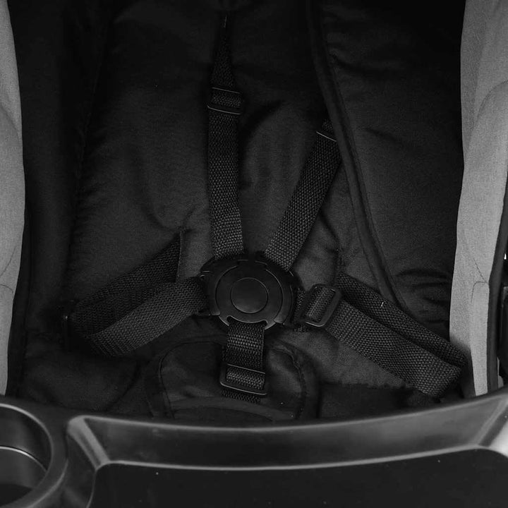 vidaXL 3-in-1 Kinderwagen Hellgrau und Schwarz Stahl, Grau