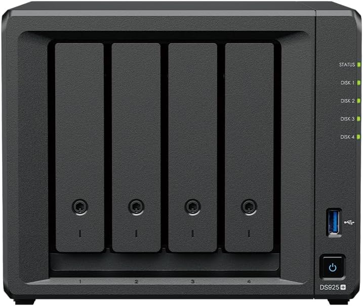 NAS DiskStation DS925+ mit 4X Festplatte 8TB HAT Plus und mit 8GB RAM, total: 32 TB 4x 8TB 8GB RAM H