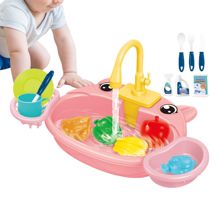 Spielwaschbecken für Kinder Küchen-Wasserspielzeug-Set | Kinderwaschbecken zum Lernen im Park Mädche