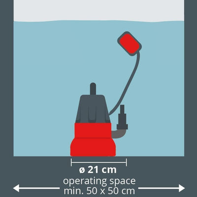 Einhell Schmutzwasserpumpe GC-DP 3325 (330 W, 9.500 L/h Förderleistung, max. 6 m Förderhöhe, Ø 25 mm