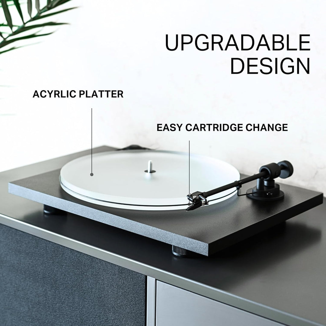 Pro-Ject Primary E Phono, Audiophiler Plug&Play Plattenspieler mit integrierter Phono Vorstufe (Rot)