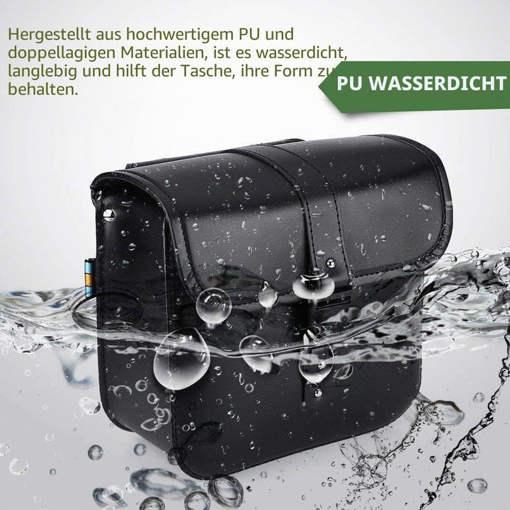 Paar Motorrad Satteltaschen Leder PU wasserdichte abnehmba Satteltasche Werkzeugkasten