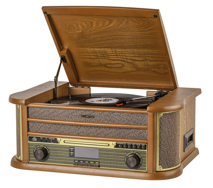 Reflexion HIF2002 Retro Stereo-Anlage mit Plattenspieler, Kassette, CD-Player und DAB-Radio (DAB+, U
