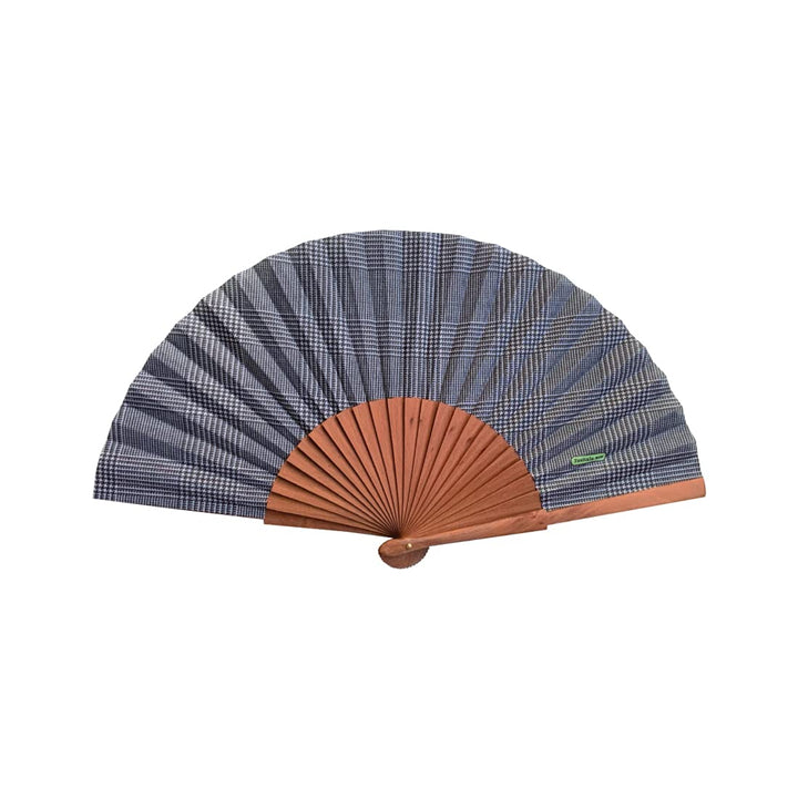 Spanischer Handfächer Gales – Holz und Baumwolle – 23 cm – Jute-Hülle und -Bezug – Modeaccessoire –