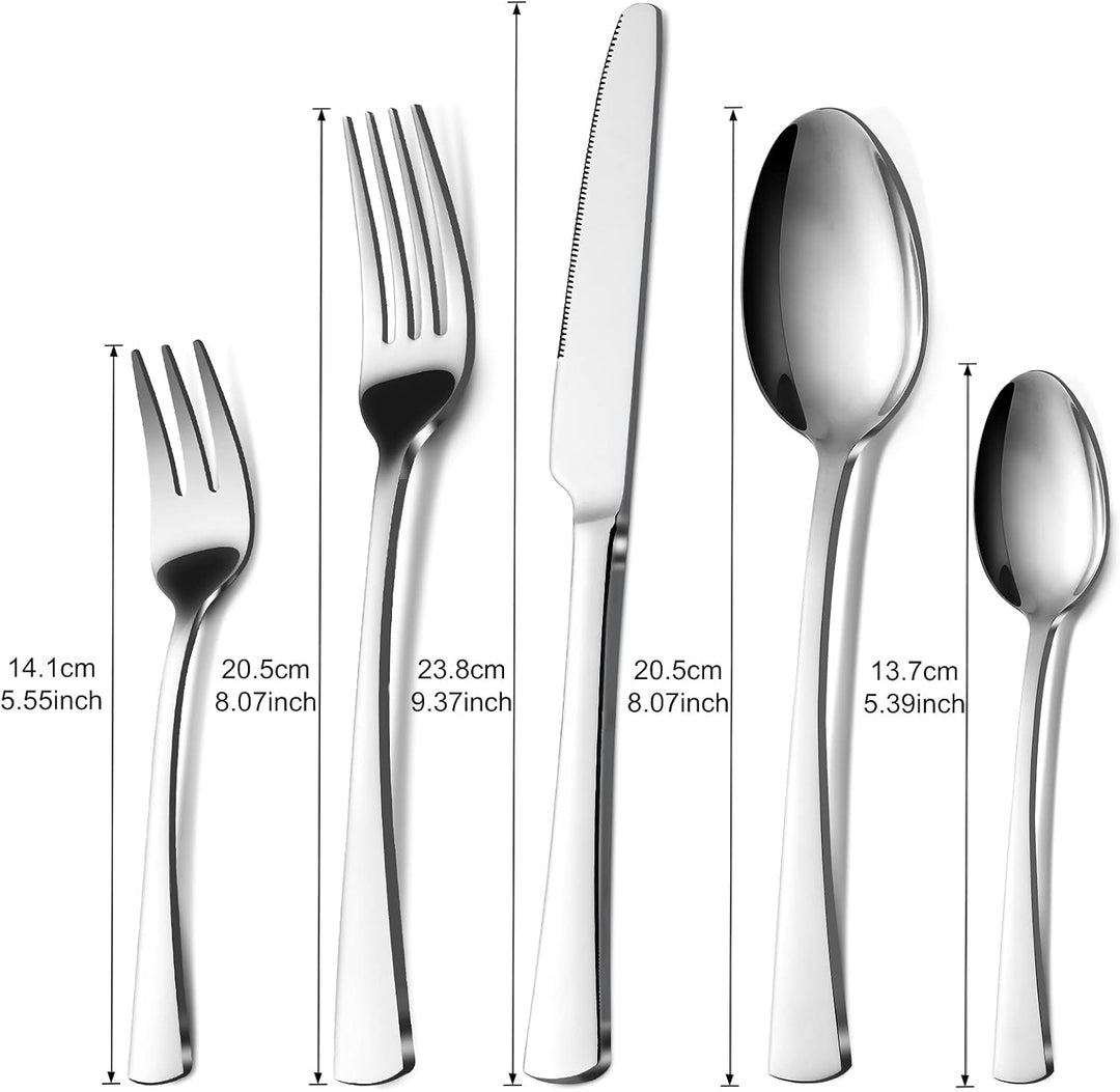 Bestdin Besteck Set 6 Personen, 30 teilig Edelstahl Besteckset, Essbesteck Set mit Messer Gabel Löff