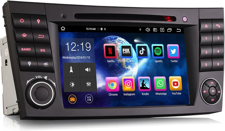 Erisin Android 14 8-Kern Autoradio Mit GPS Navi für Mercedes Benz E/CLS/G Klasse W211 W219 W463 7 Zo