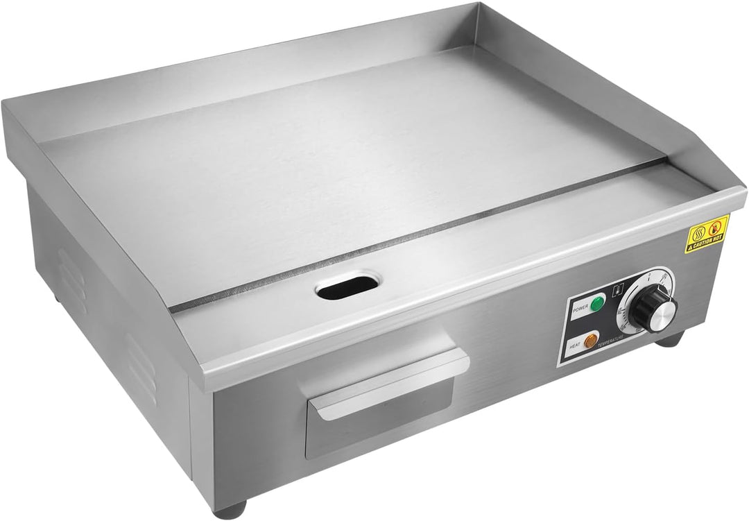 3000W Kommerzieller Elektrogrill, halbflacher Arbeitsplattengrill, Edelstahl-Restaurantgrill 22 "Ele