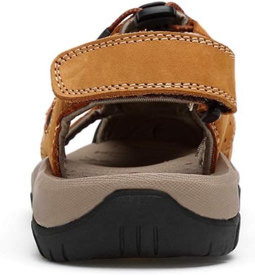 Sandalen Herren Leder Strand Wandersandale Trekkingsandalen Outdoorschuhe Sommer Freizeitschuhe Wand