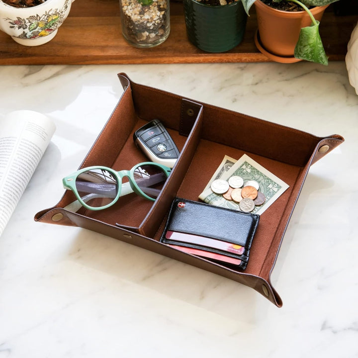 Londo Leder Taschenleerer - Vide Poche - Ledertablett Organizer, Praktische Aufbewahrungsbox - für G