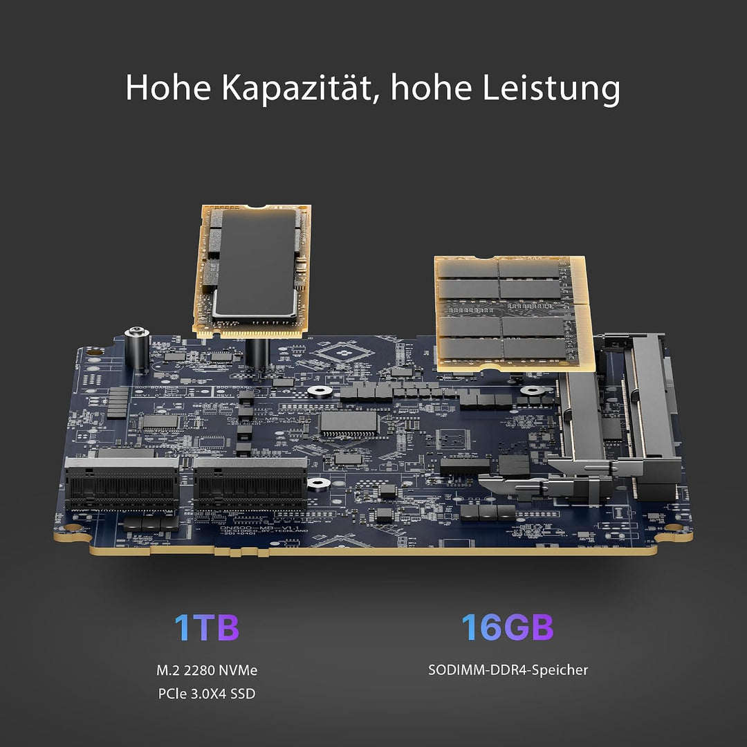 BOSGAME P4 Ultra Windows 11 Pro Business Mini-PC AMD Ryzen 7 7730U, 8 Kerne, 16 Threads, bis zu 4,5