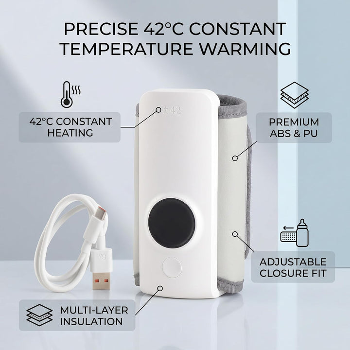 Haofy USB-Milchflaschenwärmertasche, Isolierte Milchflaschentasche, Babyflaschen-Reisewärmertasche f