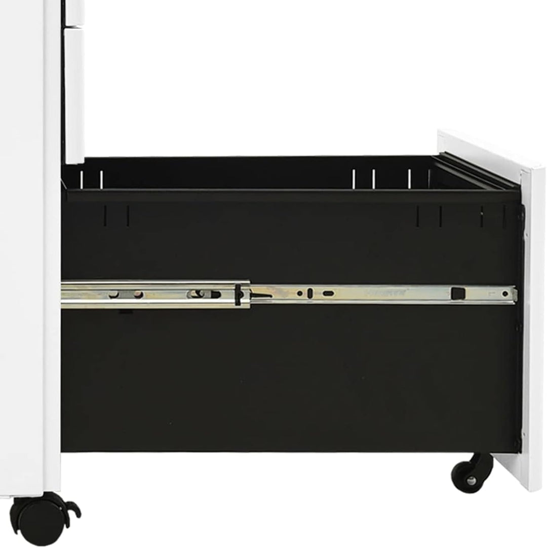 Tidyard Aktenschrank mit Rollen Büroschrank Schubladenschrank Stahlschrank Universalschrank Schrank