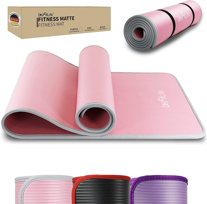 DH FitLife Trainingsmatte Fitnessmatte, Sportmatte 183 * 61 * 1 cm, Gymnastikmatte extra reissfest,