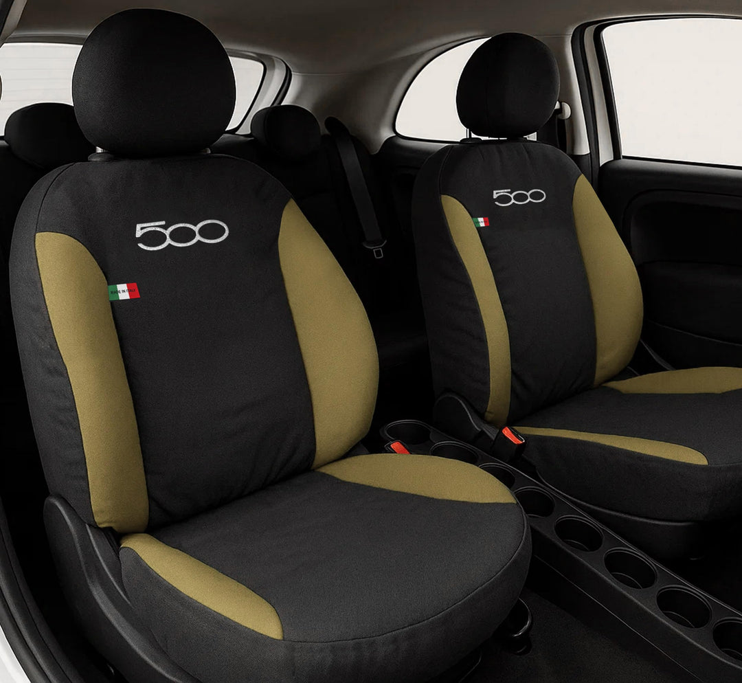 Auto Accessori Lupex Autositzbezüge kompatibel mit Cinquecento 500, hergestellt in Italien, Polyeste