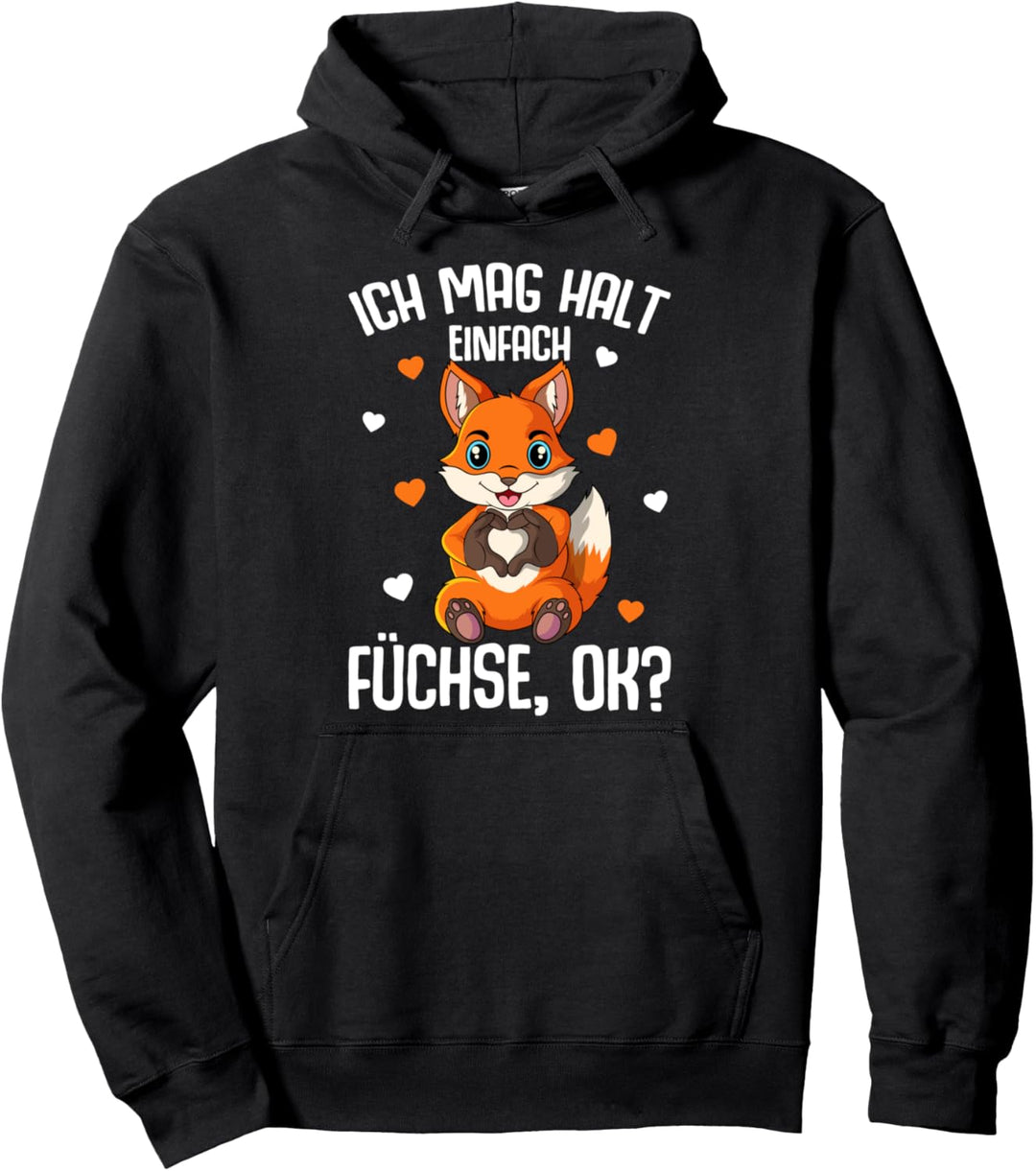Ich mag halt Füchse Mädchen Kinder Damen Fuchs Pullover Hoodie