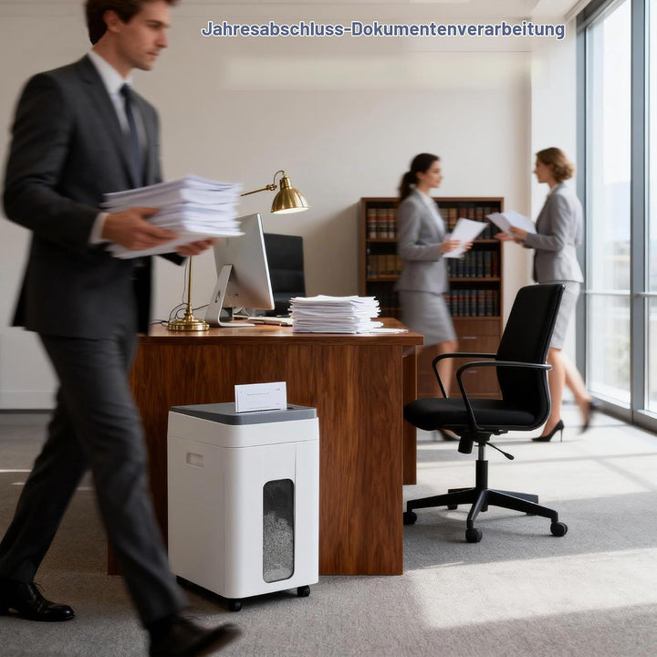 Aktenvernichter Papierschredder Paper Shredder: 400-Blatt Auto-Feed P5 Mikroschnitt Partikelschnitt