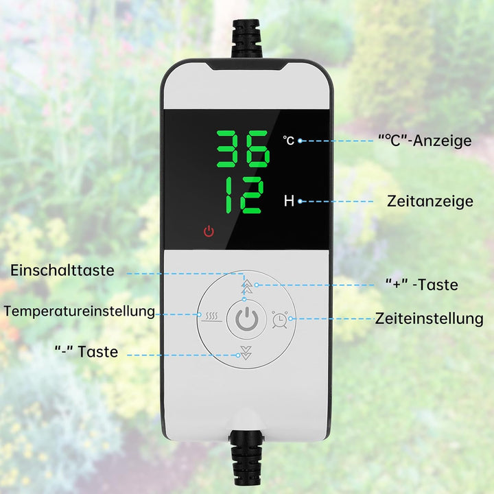 WADEO Heizmatte für Pflanzen gross, 55 w Sämlinge Heizmatte Wärmematte mit Thermostat 5°C bis 45°C,