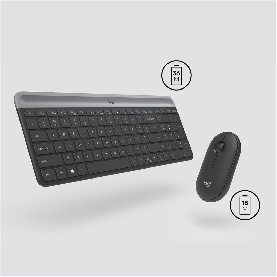 LOGITECH - EINGANGABEGERÄTE Slim WRLS Tastatur Maus Combo MK470 - Graphit - CH - ZENTRAL