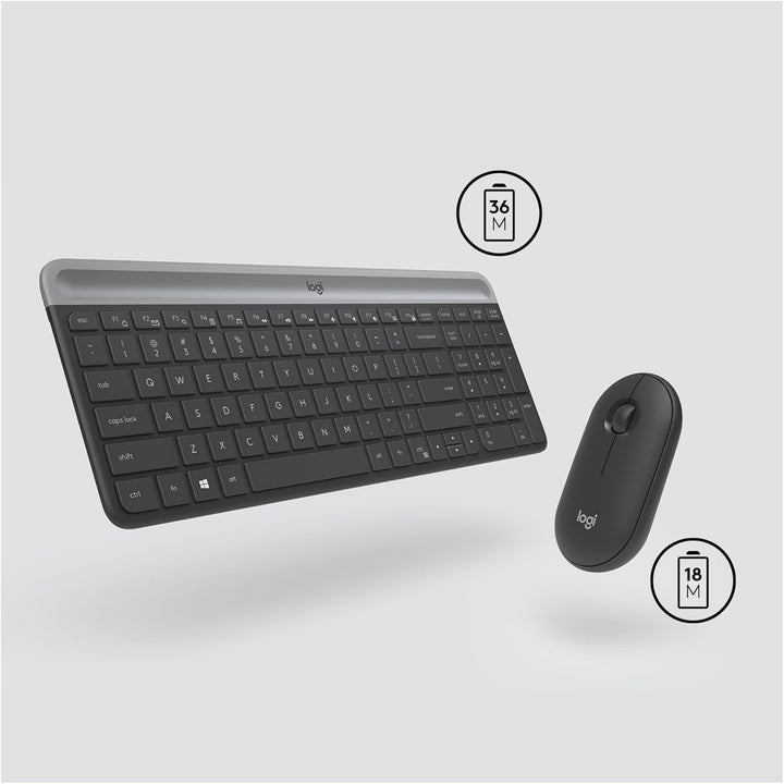 LOGITECH - EINGANGABEGERÄTE Slim WRLS Tastatur Maus Combo MK470 - Graphit - CH - ZENTRAL