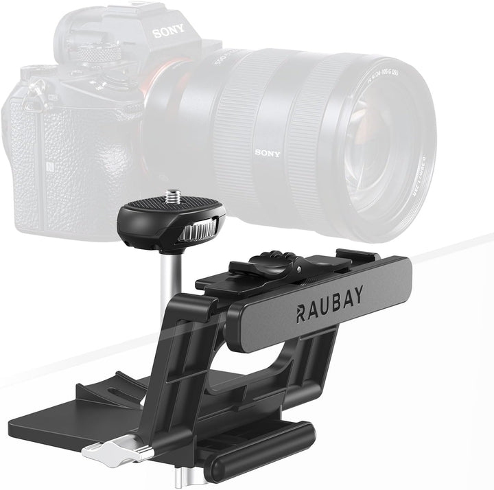 RAUBAY 【CM02】 Monitor-Kamera-Halterungsständer, hängende Webcam-Klemme mit 1/4-Zoll-Schraube, MILC-M