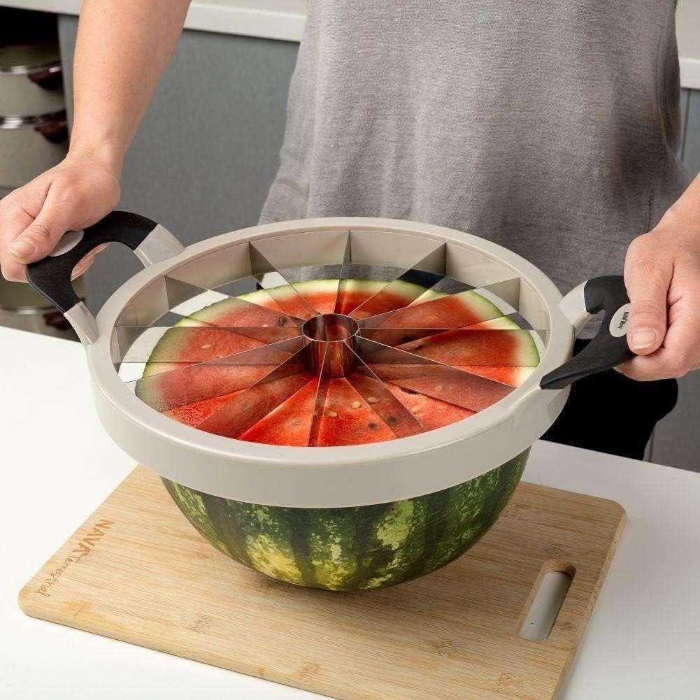 NAVA Melonenschneider Melonenteiler MISTY für Wassermelone Ananasfrüchte mit rutschfesten Griffen