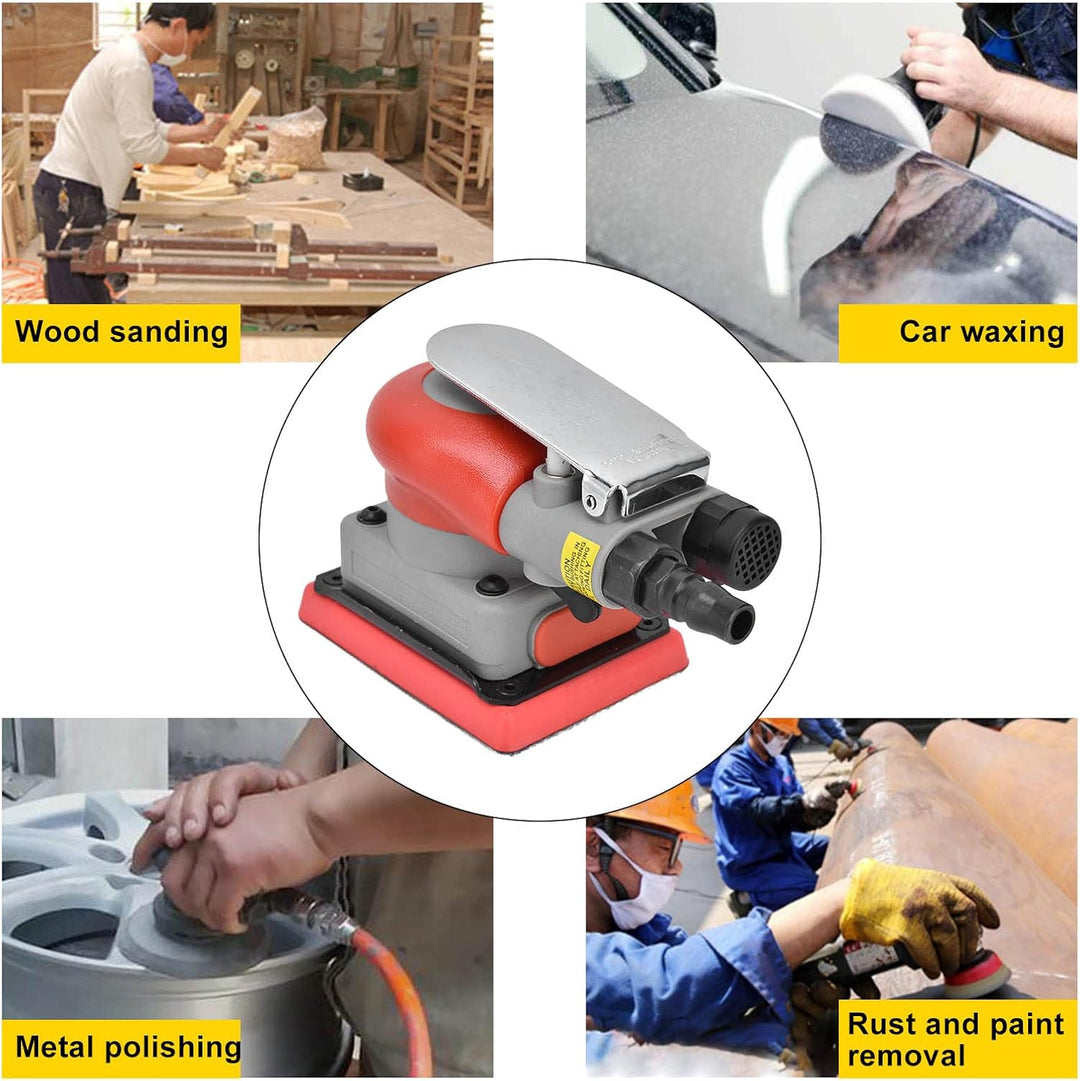 Pneumatischer Schleifer 10000 U/min Air Square Orbit Finishing Sander für Holzschleifen Auto Wachsen
