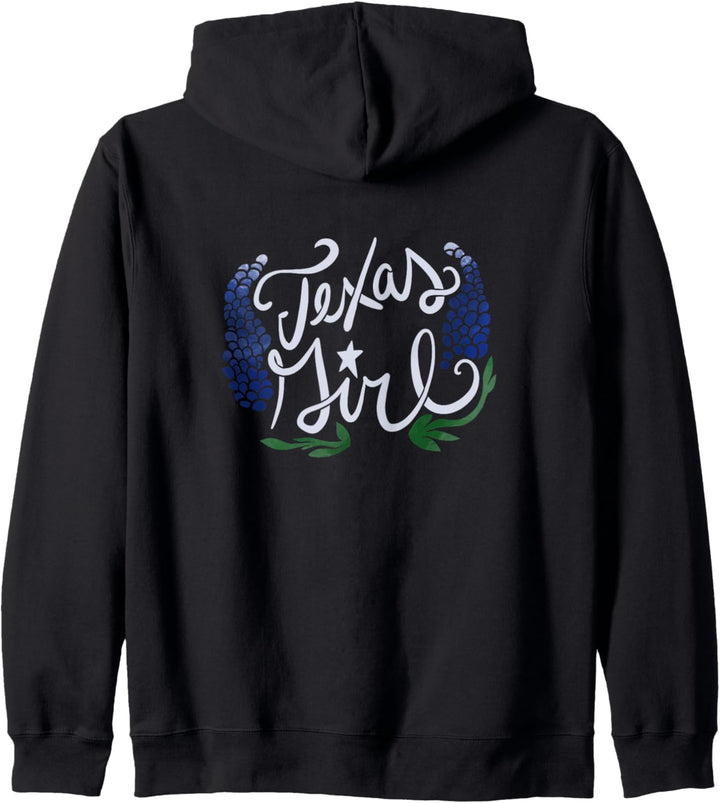Texas Girl Cute Texan Bluebonnets. Kapuzenjacke