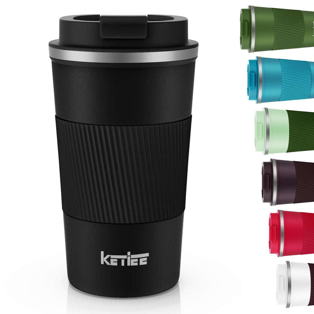 KETIEE Kaffeebecher to go,510ml Thermobecher Kaffee-to-go,Kaffeebecher Thermo,Doppelwandig Reisebech