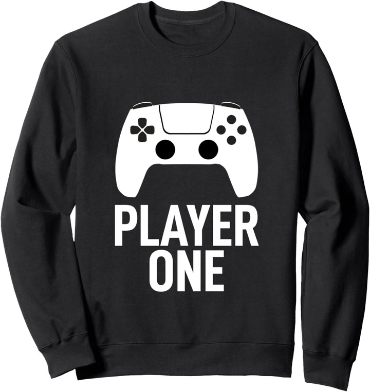 Player One Zocken Konsole Video Game Spieler Zockerin Sweatshirt
