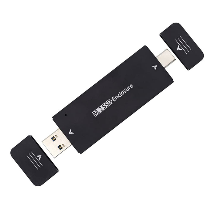 Cablecc Combo Typ-C & USB 3.0 zu NVME M-Key M.2 NGFF SATA SSD PCBA Gehäuse 2230/2242mm Adapter RTL92